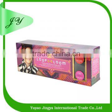 2015 new Custom loop de loom packing box with window wholesale