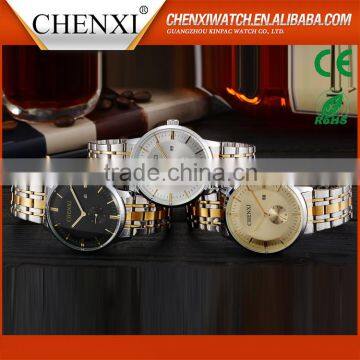 New Arrival Water Resistant Day/Date Fashion Gold Plated Quartz Watch