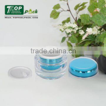 2015 High-end Acrylic Plastic Essential Cream Jar With Screw Cap 5g 15g 30g 50g 100g 200g