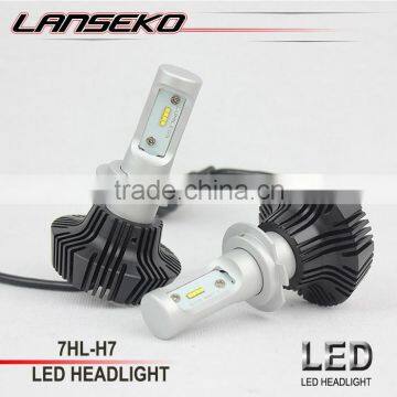 All in one fanless design IP65 6500k 30w 4000lm auto 12V Voltage led headlamp for universal cars