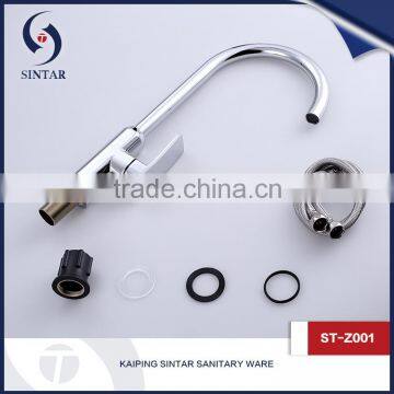 Modern Zinc Alloy Curve Shape Single Hole Kitchen Sink Mixer Tap photo-6