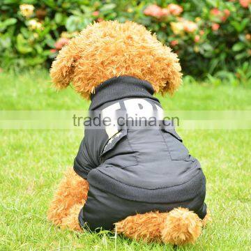 Tough Handsome FBI Lettered Winter Large Dog Clothes Jumpsuit Jacket