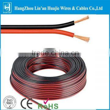 red and black PVC speaker cable