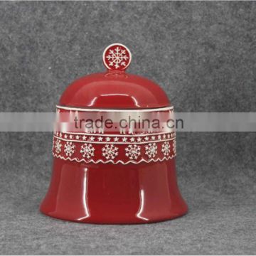 Christmas series of embossed 3D ceramic cookie jar