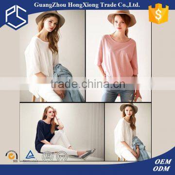 Hongxiong OEM high quality various colors elegant extra long t-shirt