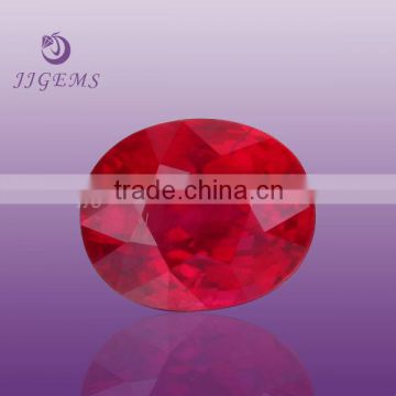 Red gemstone oval shape 5# industrial synthetic ruby