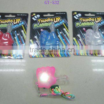 LED thumbs up flashing necklace