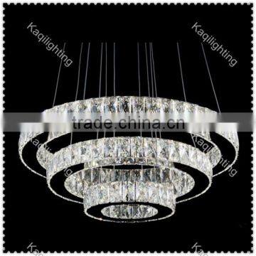 HOT SALE Crystal chandelier lighting fixture Dining Room Pendant light with ROUND 4 Rings