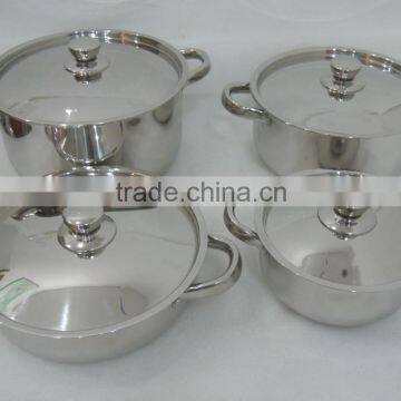 MSF-3997 8pcs Stainless Steel Cookware Set 18cm 24cm 26cm Casserole With Cover 24cm Rice Cookware With Cover photo-2