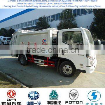 4 m3 Yuejin Garbage Truck,garbage Compactor, 4 Cbm Yuejin Compactor Garbage Truck photo-4