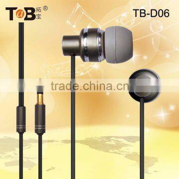 2015 hot selling earphones, in ear best bass metal earphone, el wire earphones