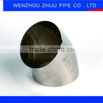 DN100 304L 316 Sanitary Stainless Steel 45 Degree Elbow Bathroom Fittings Names