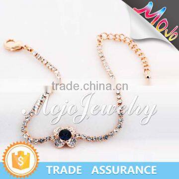 Alibaba China Wholesale Stylish Ladies Fake Gold Flower Charm Bracelets