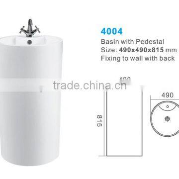 Yibeini Bathroom Sink Ceramic Pedestal Basin photo-6