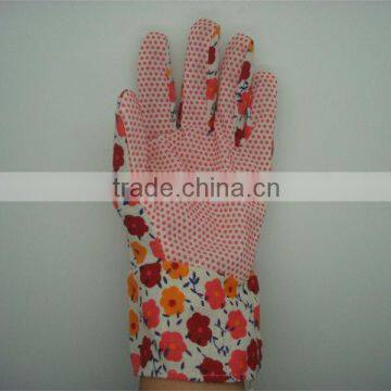 Boxi-High quality full palm point of plastic garden gloves