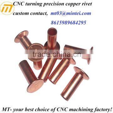 custom precision copper rivet