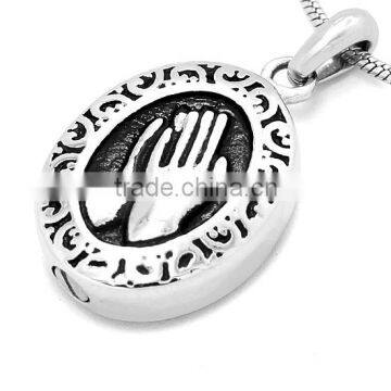 Wholesale Religious Oval Prayer's 316l Cremation Pendant Retro Mini Keepsake Best Selling Christmas Gift 2015