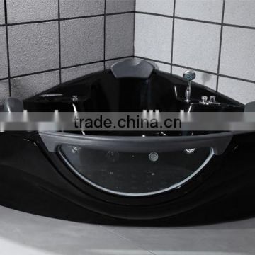 2 person black acrylic massage bathtub indoor spa whirlpool bathtub                        
                                                Quality Choice