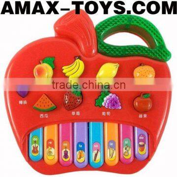bte-2625003A electronic organ Baby music cartoon apple-styled electronic organ with different fruit and musical notes