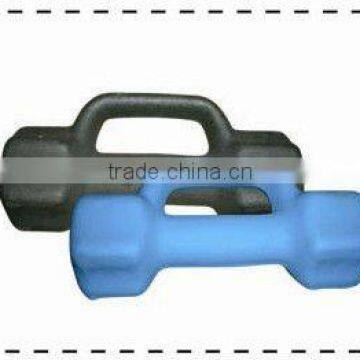 neoprene covered hex dumbbell with support