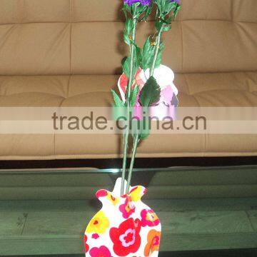 Plastic foldable flower vase