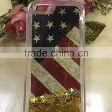 USA UK Flag Liquid Glitter Stars Bling Moving Latest Design TPU Case Cover For IPhone & Samsung photo-3