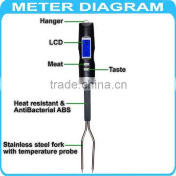 Digital Food Thermometer Probe Cooking Stainless Steel Fork BBQ Meat Turkey Beef photo-5