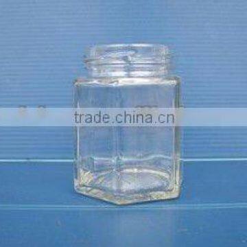 Glass Hexagonal Jar 185ml