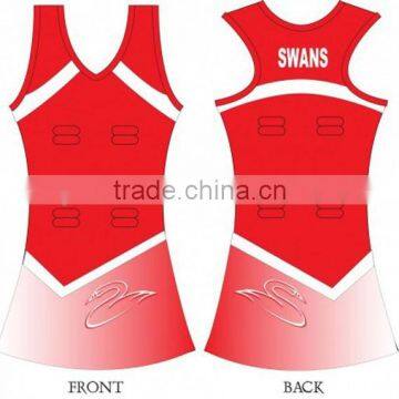 Sexy Netball Dress Color Orange Design Oem photo-3