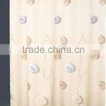 sand pebble elegant polyester shower curtains 200 with sewing eyelet