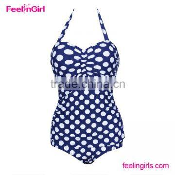 Plus Size High Cut Pretty One Piece Swimsuit