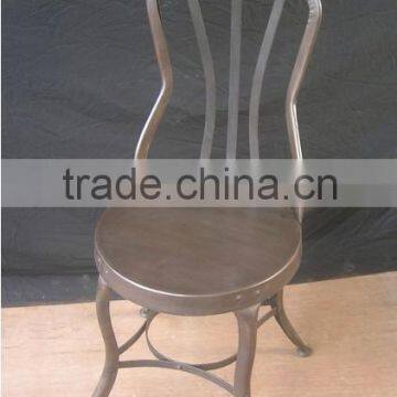 Modern metal Industrial chair with back