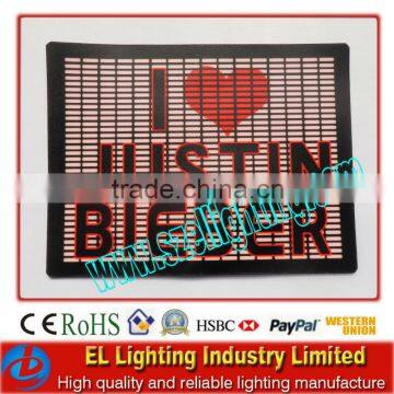 EL wireless Flashing Panel For T-shirt