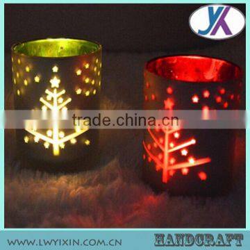 Plating glass candlestick fork candle holder