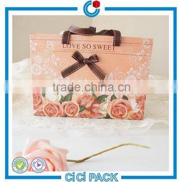 Luxury Pink paper gift underwear packing bra box and bag