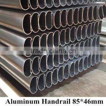 oval aluminum glass fence post / handrail