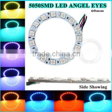 Car Angel Eyes Halo Ring Head Light Lamps White Angel Eye led ring lamp