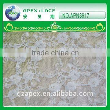 newest fashion design of nylon lace for wedding dress