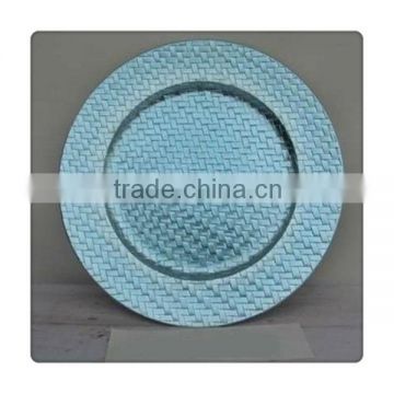 Plastic Wedding Blue Charger Plates