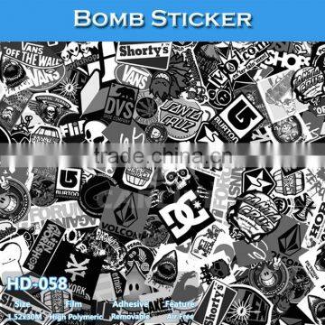 HD-058 Air Bubble Free Fashion Full Color Printing Car Bomb Sticker