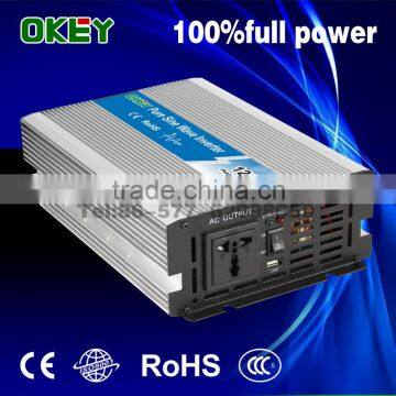 High efficiency 1200W dc to ac 12V/24V input pure sine wave power inverter