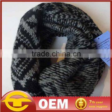 Winter warm knitted loop scarf snood made in China OEM