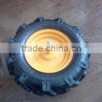 Herringbone pattern rubber Pneumatic wheel 4.00-8