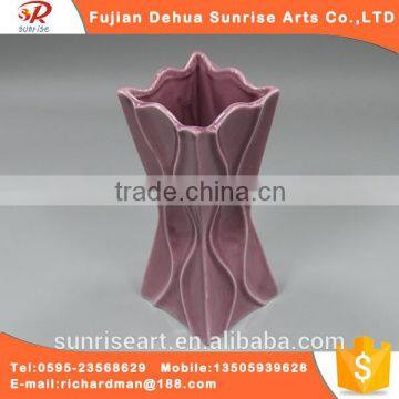 Pink fashion craft ceramic flower vase