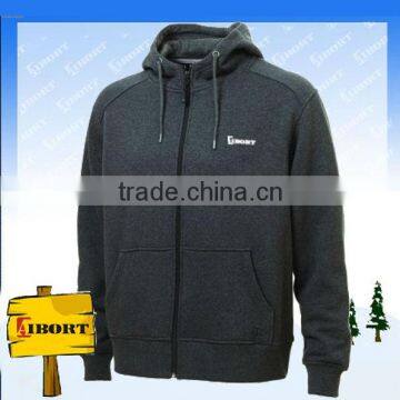 cotton/poly fleece full zip hooded sweatshirt