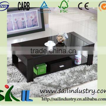 Modern simple toughened glass coffee table manufacture