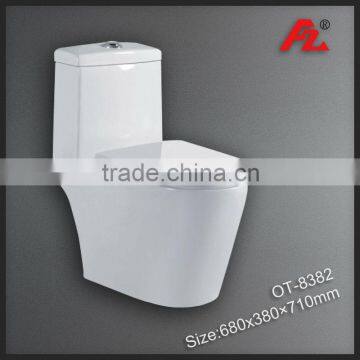 Sanitary Ware Ceramic Bathroom Double-hole Excess Eddy One piece Toilet