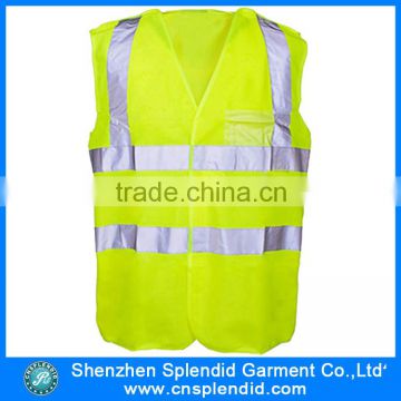 custom high visibility reflective safety construction vest