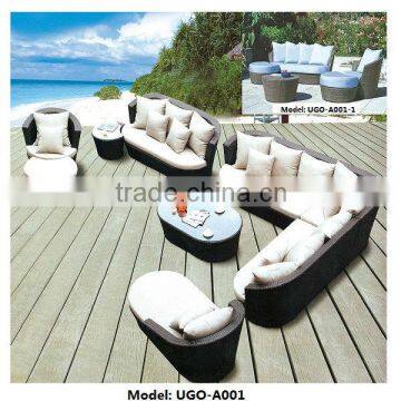 2014 New design outdoor furniture rattan sofa from UGO China Supplier