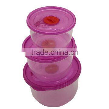 Clear stackable food container set of three